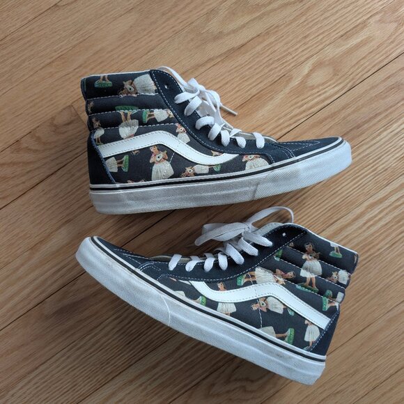 Vans Sk8-Hi Reissue Digi Hula Girl Hawaiian print high tops OFF The Wall sneaker - Picture 3 of 14